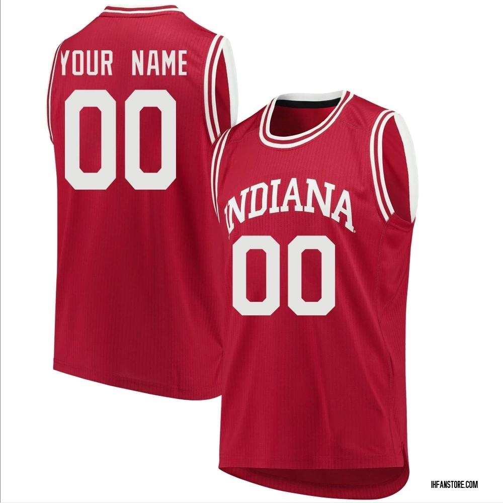 Men's Custom Indiana Hoosiers Replica Basketball Jersey - Crimson
