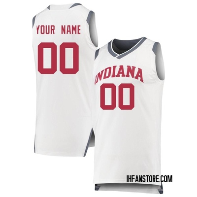 Men's Custom Indiana Hoosiers Replica Basketball Jersey - White