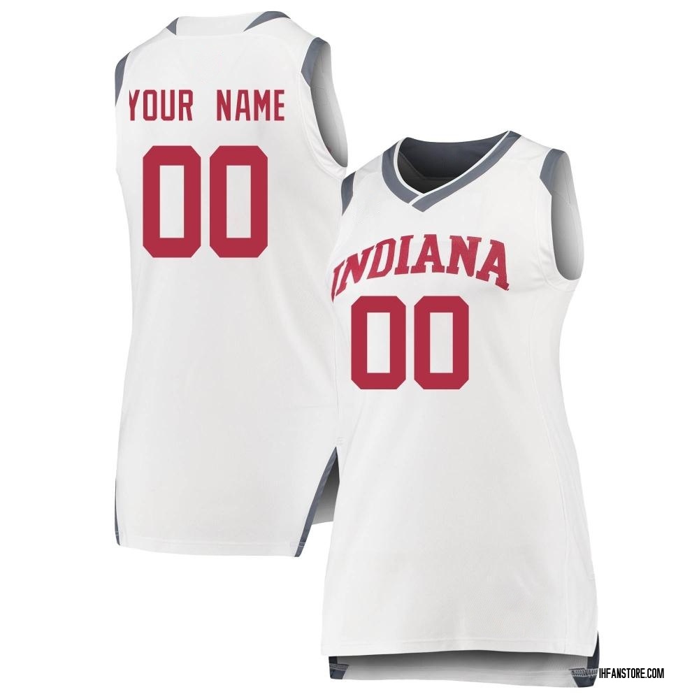 Women's Custom Indiana Hoosiers Replica Basketball Jersey - White